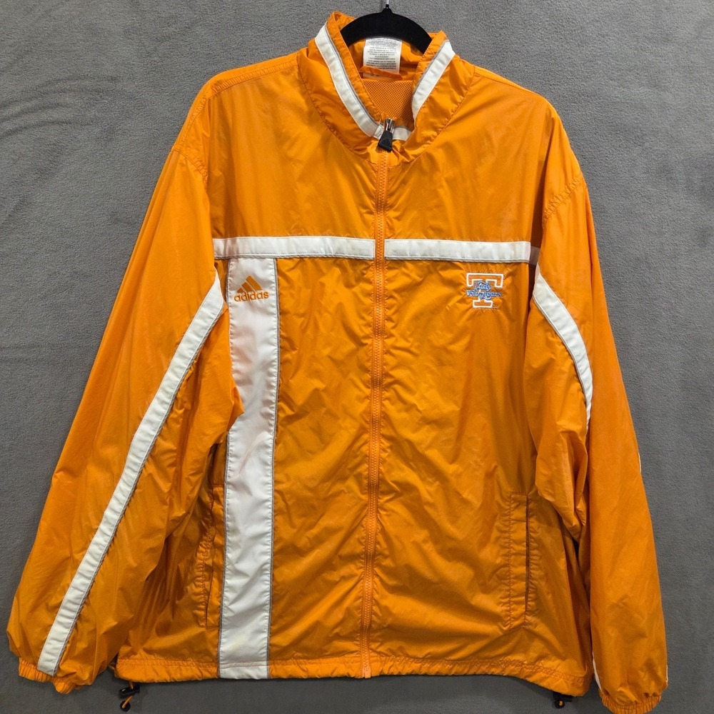 Vtg Adidas Tennessee Lady Volunteers Windbreaker Jacket XL Full‎ Zip Embroidered